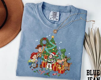 Comfort Colors® Toy Story Christmas Party Shirt, Jessie Christmas Shirt, Christmas Crew Shirt, Toy Story Shirt, Disney Merry Christmas Shirt