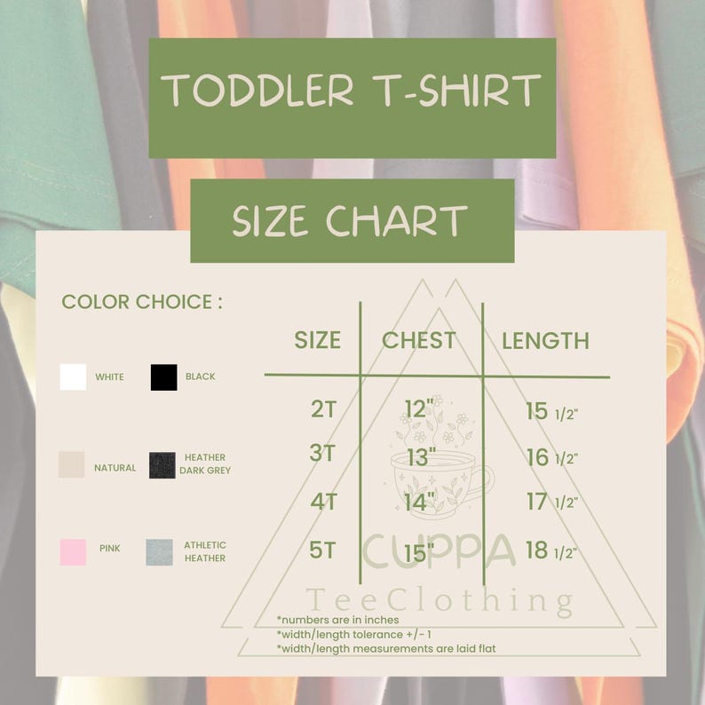 a picture of a t - shirt size chart