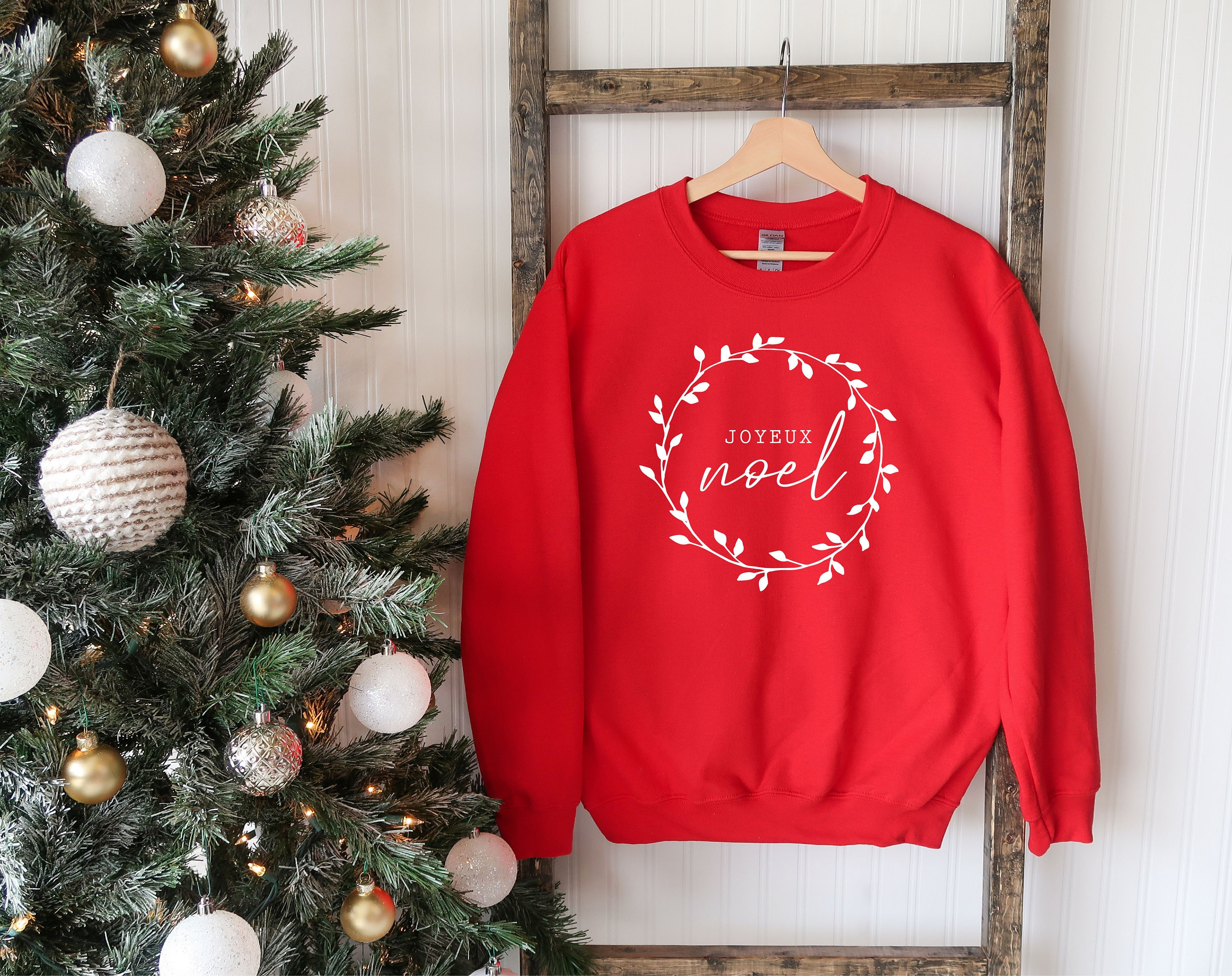 CuppaTeeClothing Joyeux Noel Sweatshirt / Christmas Gift Ideas / Holiday Sweatshirt / Happy Noel Sweater / Women Winter Sweater / Merry Christmas