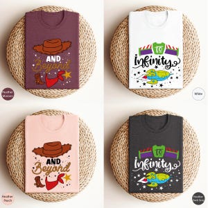 four t - shirts with different designs on them