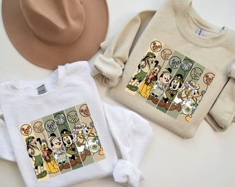 Mickey and Friends Safari Sweatshirt / Family Disney Safari Sweatshirt / Animal Kingdom Sweatshirt / Matching Family Sweater