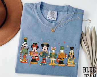 Comfort Colors® Mickey and Friends Nutcracker Shirt, Disney Christmas Shirt, Christmas Party Shirt, Disney Merry Christmas Shirt, Xmas Shirt