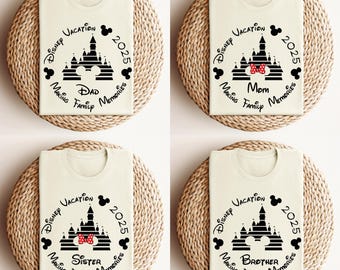 Custom Disney Vacation 2025 Shirts, Making Family Memories Shirt, Personalized Disney Family Shirts, Disneyland 2025 Vacation, Disney Group