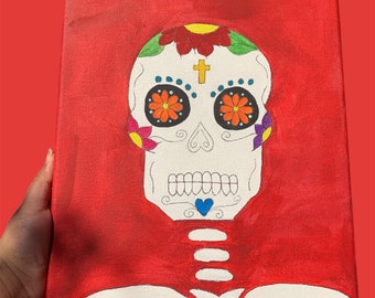 day of the dead Halloween wall art