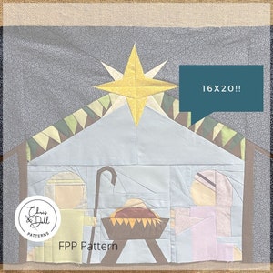 Nativity FPP pattern | FPP pattern | Paper Piecing | FPP | fpp Christmas pattern | fpp Patterns | Nativity Christmas Pattern| Nativity Quilt