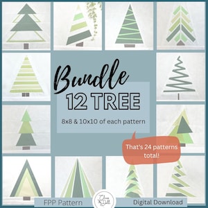 12 Alberi in bundle 8x8 e 10x10 Modello FPP / Modello FPP / FPP / Modello natalizio fpp / Modelli fpp / Modello albero di Natale/Albero di pino