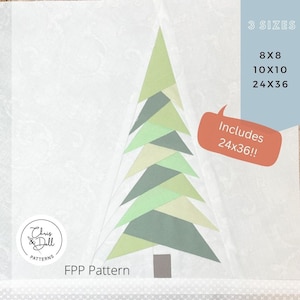 Tall Pine FPP pattern | FPP pattern | Paper Piecing | FPP | fpp Christmas pattern | fpp Patterns | Christmas Tree Pattern|Pine Tree