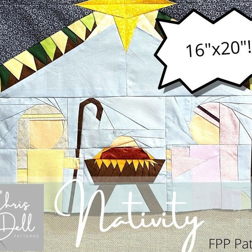 Bible Book Quilt Block PDF pattern Includes instructions for 6 inch and 12 inch Finished Blocks