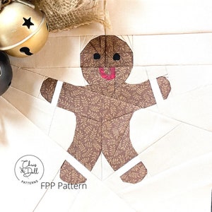 Gingerbread Man FPP pattern | FPP pattern | Paper Piecing | FPP | fpp Holiday pattern | fpp Patterns | Christmas fpp pattern
