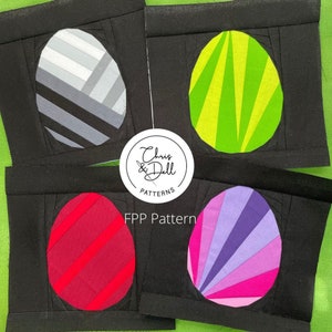 Easter  Egg  Bundle #1 / Easter egg fpp pattern | FPP pattern|Paper Piecing |FPP| Egg  patterns |fpp Patterns |Easter egg QuiltPattern |