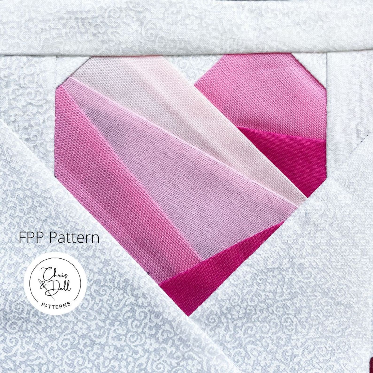 Scrappy Heart Fpp Pattern FPP Pattern Paper Piecing FPP Etsy