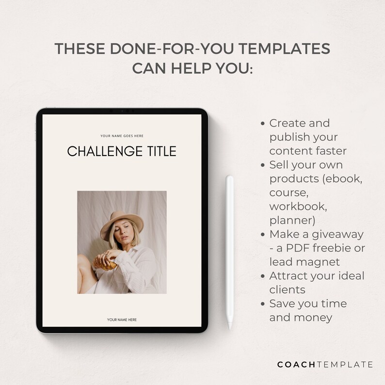 Challenge Worksheet Canva Template | Commercial Use Workbook Lead Magnet for Life Wellness Coach Spiritual business course content creator - CoachTemplate.com 30CTCW

Canva templates to help you create a challenge for your coaching business.