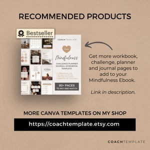 Editable Ebook Canva Template, Mindfulness for Moms Coaching Template ...