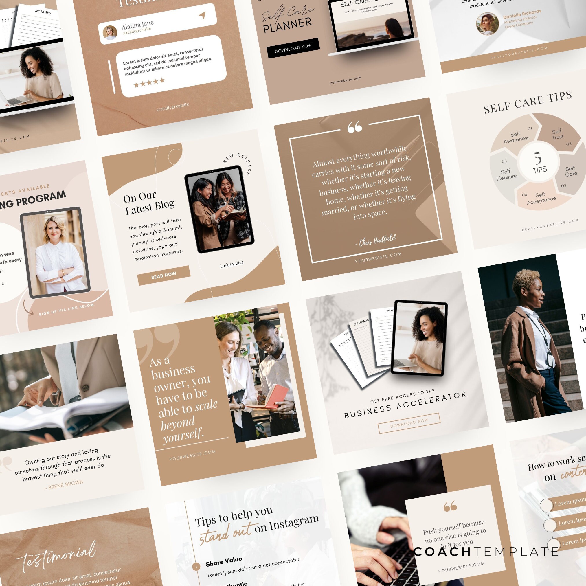 Editable Social Media Posts for Coaches Canva Template for Life ...