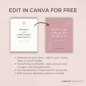 Pink Self Love Self Care Card Deck Canva Template | Commercial Use Coaching Templates | Journal Prompts Affirmations Quotes Activities

CoachTemplate CT041