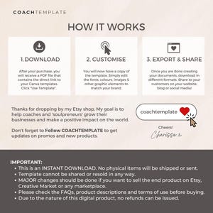 This is a 50+ page editable Canva template designed for mindfulness, meditation, and wellness coaches. The template includes beautifully crafted pages featuring monthly mindfulness themes, reflection worksheets, and undated daily, weekly, and monthly planners. Made with love and intention, it's fully customizable—perfect as a lead magnet, digital product, or a resource for coaching programs and memberships.