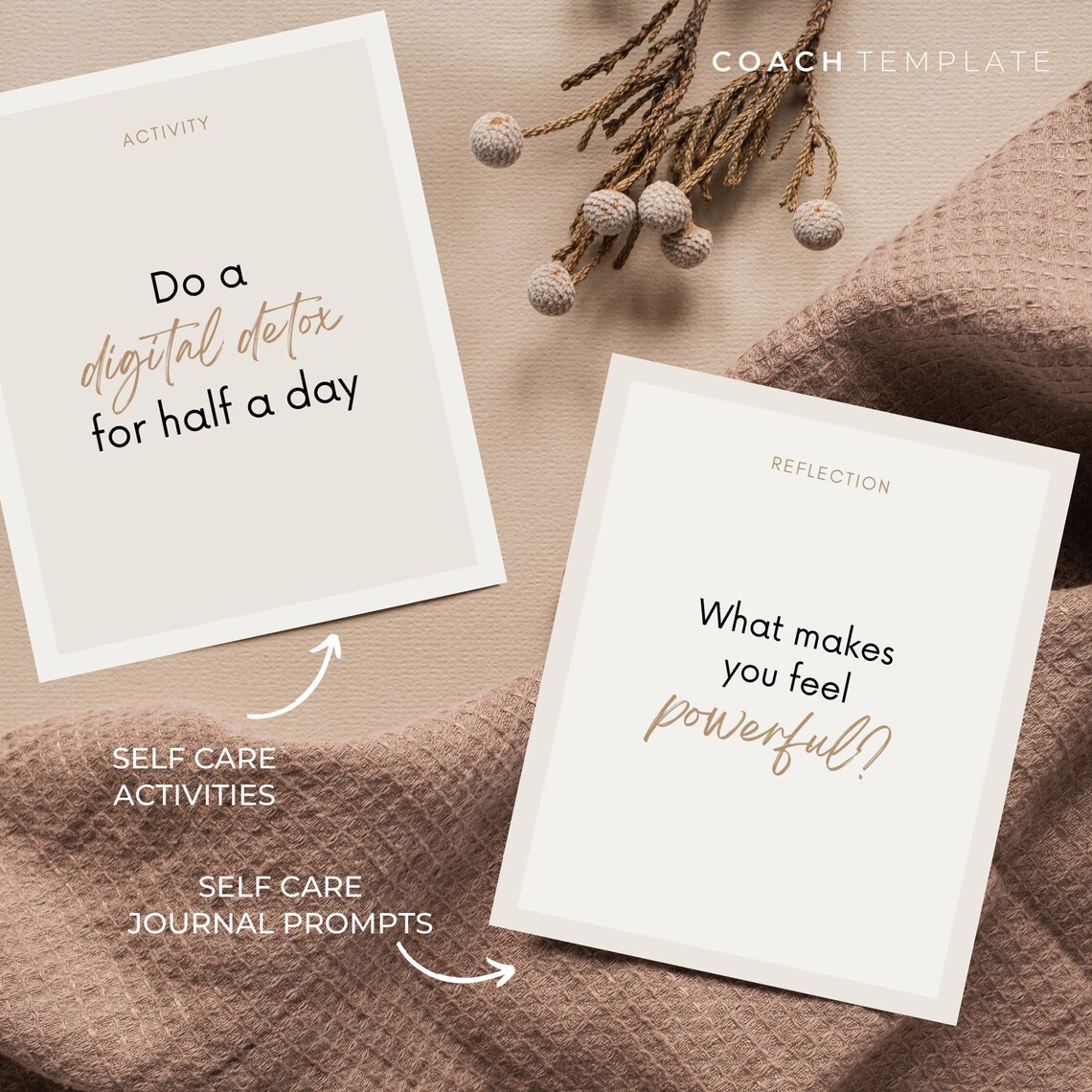 Editable Self Care Card Deck Canva Template Affirmations - Etsy Australia