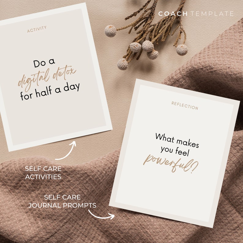 Editable Self Care Card Deck Canva Template | Affirmations Quotes Activities Journal Prompts | Wellness Life Coach Business | Commercial Use CT037

This 50 card template is what you need to quickly and easily create your self-care card deck.