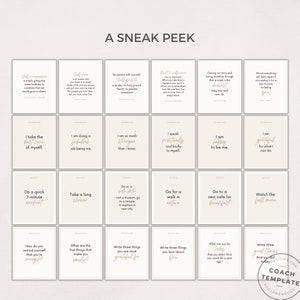 Editable Self Care Card Deck Canva Template | Affirmations Quotes Activities Journal Prompts | Wellness Life Coach Business | Commercial Use CT037

This 50 card template is what you need to quickly and easily create your self-care card deck.