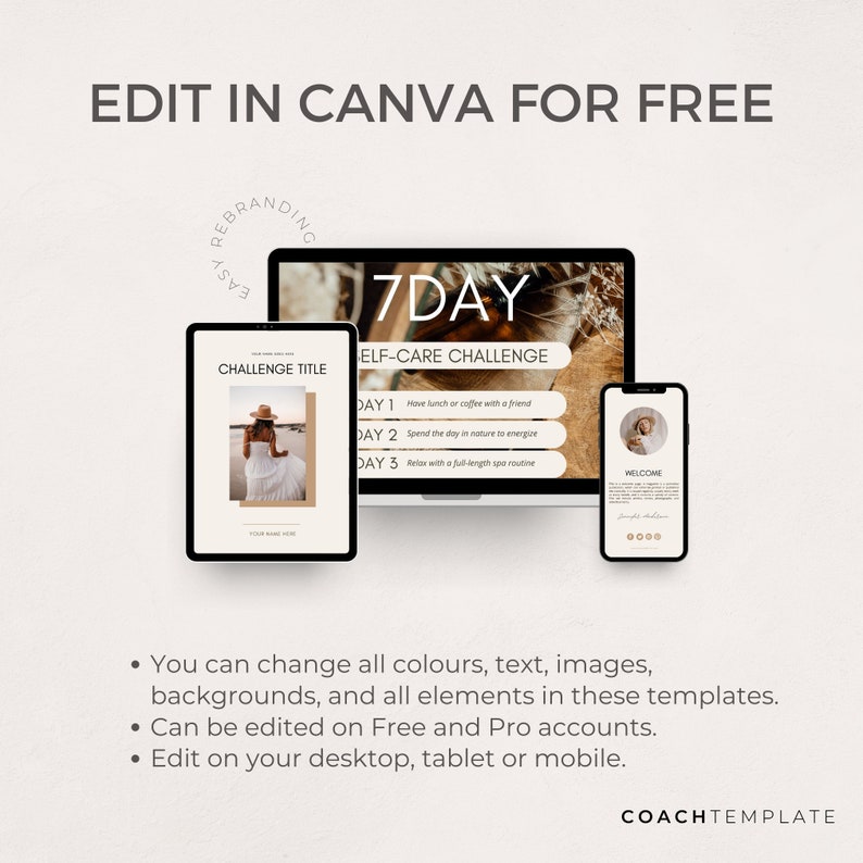 Challenge Worksheet Canva Template | Commercial Use Workbook Lead Magnet for Life Wellness Coach Spiritual business course content creator - CoachTemplate.com 30CTCW

Canva templates to help you create a challenge for your coaching business.