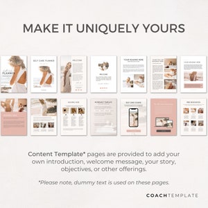 Editable Self Care Challenge Planner Journal Canva Template | Workbook ...