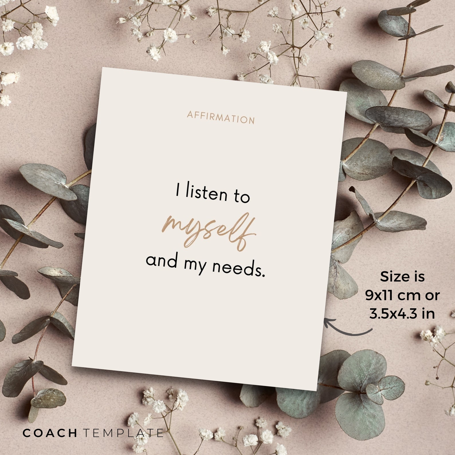Editable Self Care Card Deck Canva Template Affirmations - Etsy Australia