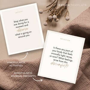 Mindfulness Card Deck Canva Template | Affirmation Quote Activity Journal Prompt | Spiritual Life Wellness Coach | Editable Commercial Use

A 50 card template to quickly and easily create your mindfulness card deck. CoachTemplate.com CT044