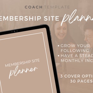 Manual de exercícios do planejador de site de membros para criador de conteúdo Coaching de vida espiritual Blogger de negócios Infopreneur | e-book PDF planilha para imprimir