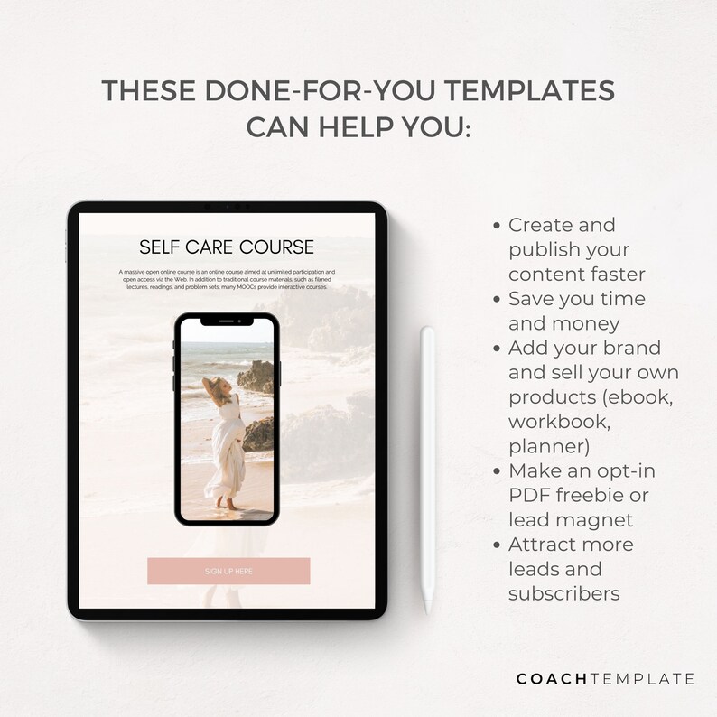 Editable Self Care Challenge Planner Journal Canva Template | Workbook ...