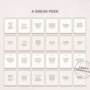 Mindfulness Card Deck Canva Template | Affirmation Quote Activity Journal Prompt | Spiritual Life Wellness Coach | Editable Commercial Use

A 50 card template to quickly and easily create your mindfulness card deck. CoachTemplate.com CT044