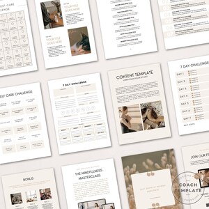 Challenge Worksheet Canva Template | Commercial Use Workbook Lead Magnet for Life Wellness Coach Spiritual business course content creator - CoachTemplate.com 30CTCW

Canva templates to help you create a challenge for your coaching business.