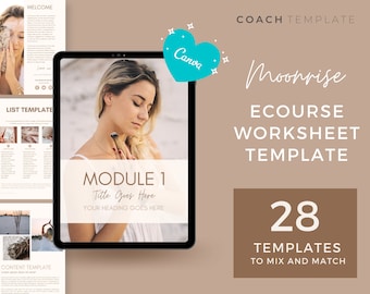 Beige Canva Template for Course Creator | Metaphysical Life Coach Spiritual canva template ebook worksheet template lead magnet pdf freebie