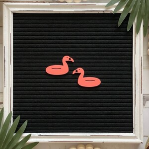 Flamingo Pool Float| Letter Board Icon| Set of 2 Accessories| Summer Letter Board| Pool Felt Board| Pool Party Letter Board| Pool Floats