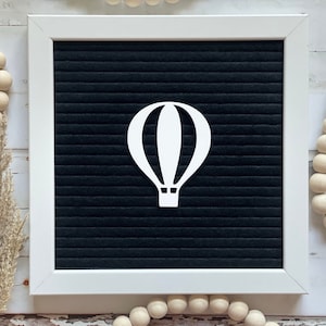 Hot Air Balloon for Letter Board| Hot-Air Balloon Felt Board| Letter Board Accessories| Adventure| Love