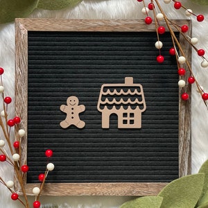 Gingerbread Letter Board Accessories | Christmas Letter Board Accessories| Felt Board| Winter Seasonal Letter Board| Gingerbread Decor