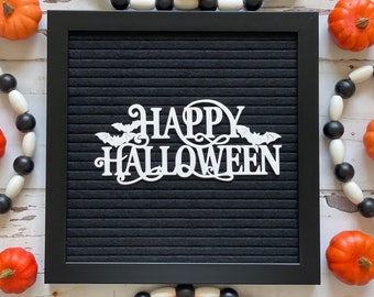 Happy Halloween Accessory| Letter Board Accessories | Cursive Script| Bats| Felt Board| Halloween Decor