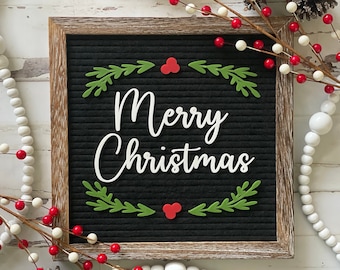 Mistletoe Letter Board Icons| Christmas Wreath| Mistletoe Wreath| Christmas Felt Board Accessories| Holiday Letter Board| Decorations