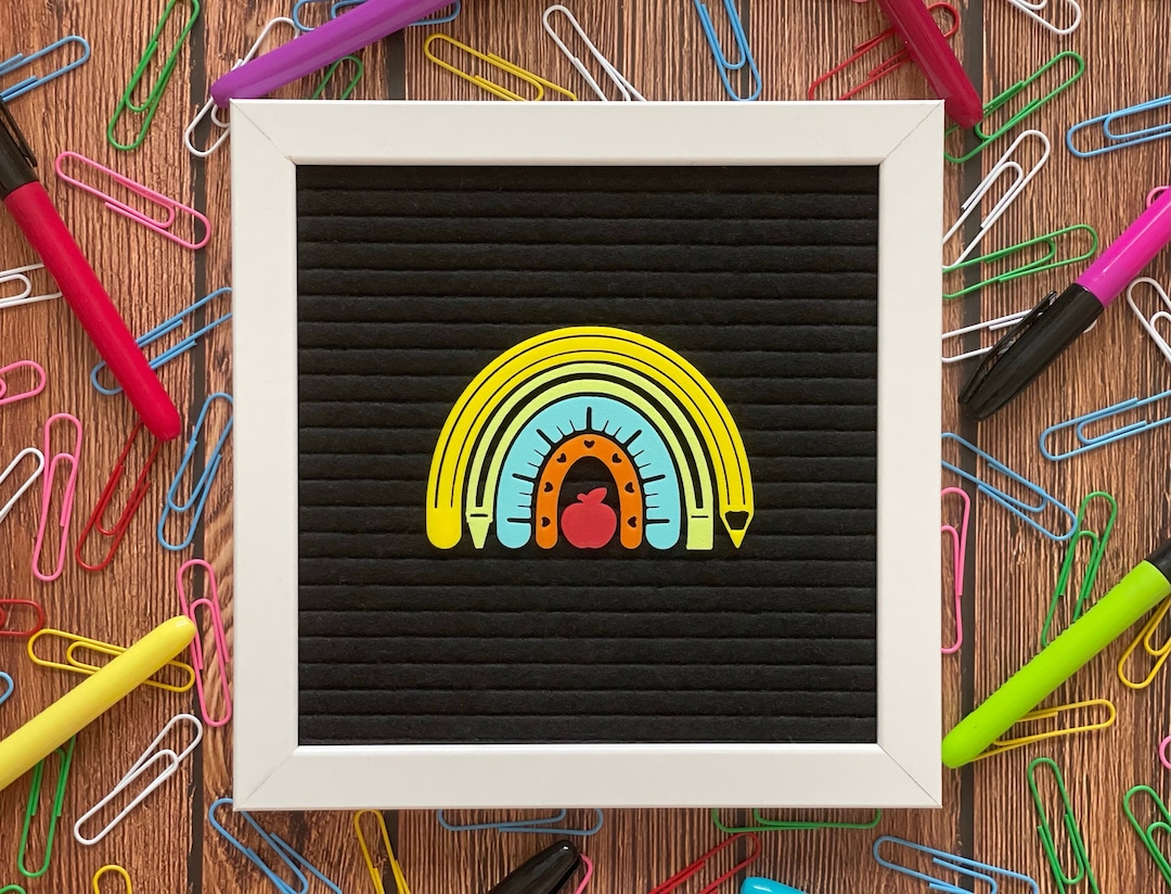 School Letter Board Rainbow Letter Board Accessories First Day of