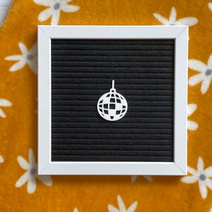 Disco Ball for Letter Board| Retro| 70s 80s| Letter Board Accessories| Retro Theme| Party| Felt Board| Music| Disco| Mirror Ball