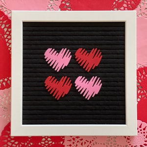 Corazones de garabato / Accesorios del tablero de cartas del Día de San Valentín / Feliz Día de San Valentín / Corazones / Decoración del Día de San Valentín / Amor