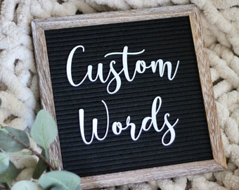 Custom Letter Board Words | Personalized Name | Cursive Words | Custom Script Words| Custom Names for Letter Board| Baby Name Letter Board