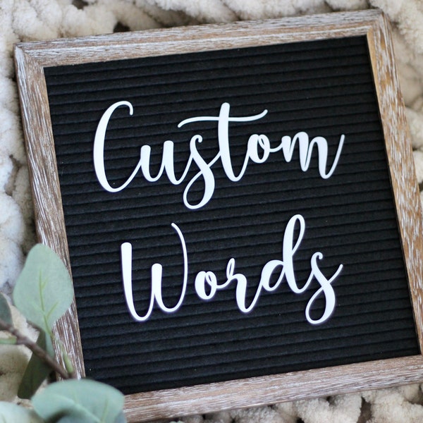 Custom Letter Board Words | Personalized Name | Cursive Words | Custom Script Words| Custom Names for Letter Board| Baby Name Letter Board