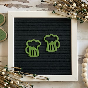 Beer Letter Board Icons| Letter Board Accessories| Beer Mugs| Felt Board| St. Patrick's Day Letter Board| Green Beer|Happy St. Patrick's Day