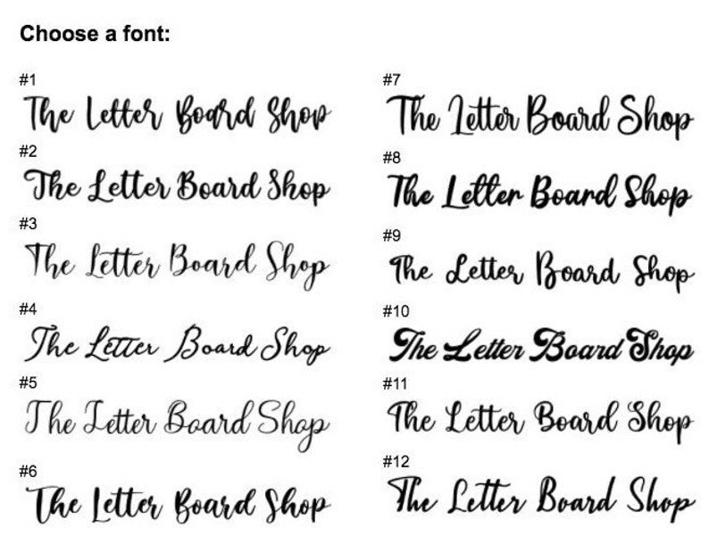 Custom Letter Board Words Personalized Name Cursive Words Etsy