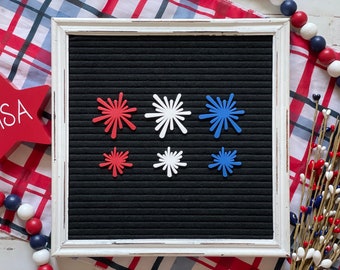 Fireworks for Letter Board| Red, White and Blue| 4th of July Letter Board Accessories| Independence Day| Patriotic Decor| USA| Memorial Day