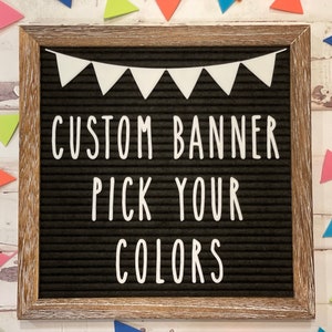 Custom Letter Board Banner| Letter Board Garland| Felt Board Accessories| Personalized Letter Board Icons