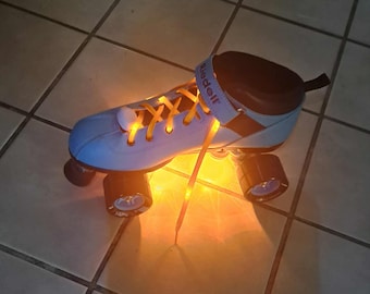 Cordones para patines de ruedas naranja Fire (1 par) que hacen que patinar sea mucho más seguro y divertido