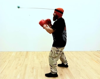 Pelota Turbo Reflex de Mad Rhino. ¡La más rápida del mercado! Ejercicio de coordinación ojo-mano de boxeo. ¡Pelota más pesada y goma elástica más gruesa!