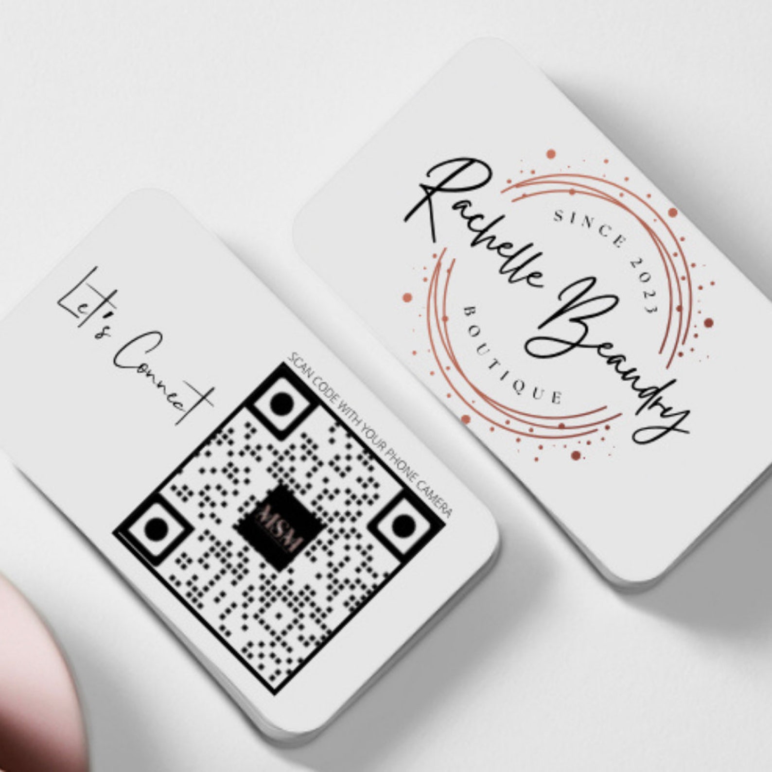 Scannable Business Cards With QR CODE / Personalized Business Etsy