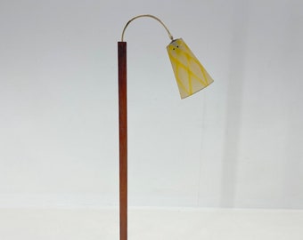 1950's Wood & Brass Floor Lamp, Germany